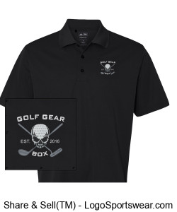 Goth Gear Box Black Basic Golf Polo Design Zoom